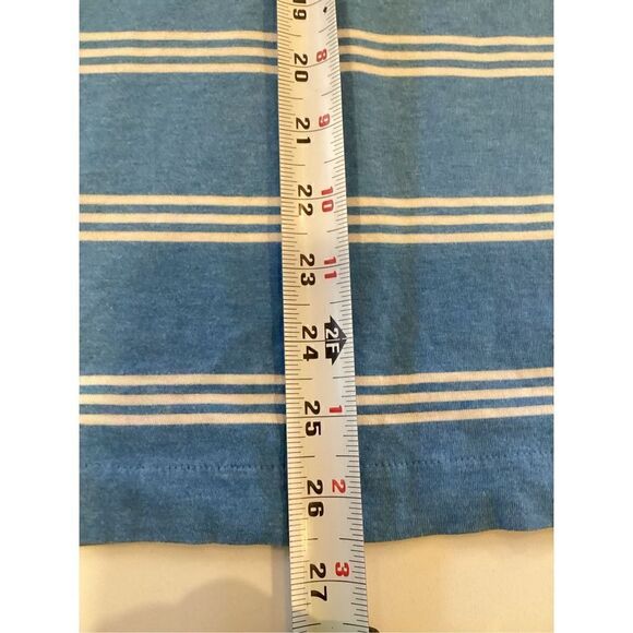 Patagonia Mens Striped Polo Sz M Blue White 100% Organic Cotton - Picture 8 of 8